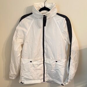 Michael Kors White Windbreaker with Black Accents